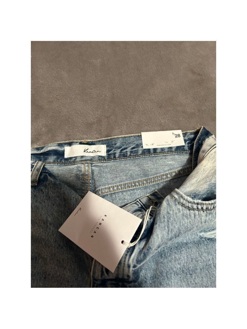 Women's Kancan Light Blue Distressed Straight Leg Jeans Size 9 - Picture 2 of 5